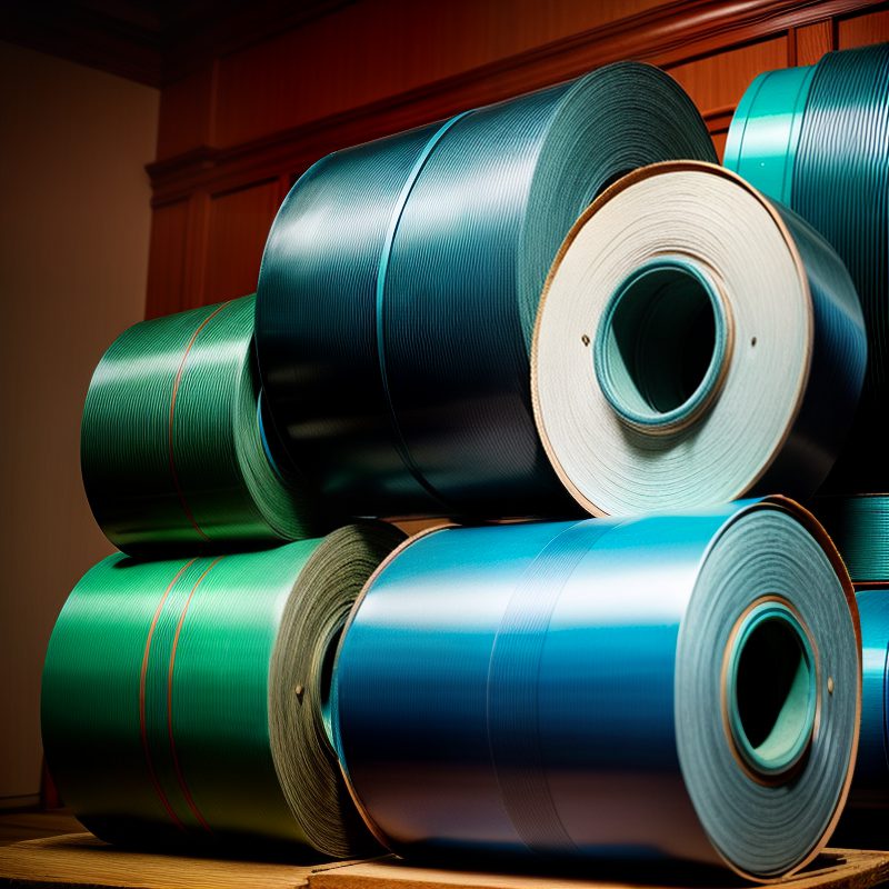 MK Folientechnik Das sind wir MK Folientechnik Das sind wir. Folienrollen in verschiedenen blau-Tönen sind übereinander gestapelt