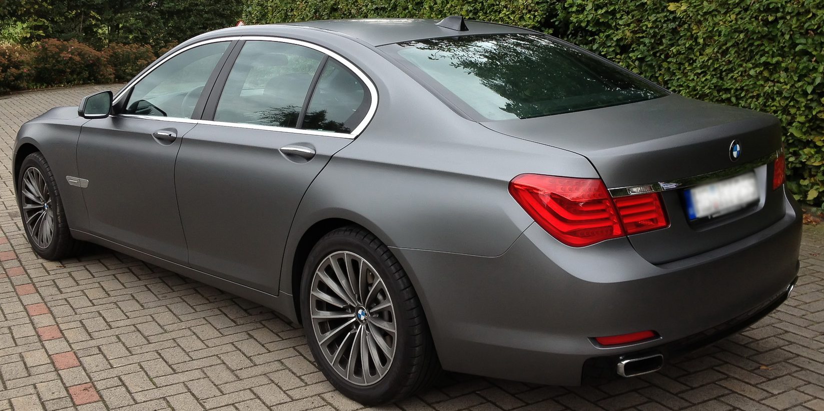 BMW 5er hinten MK Folientechnik grau folierter 5er BMW hinten